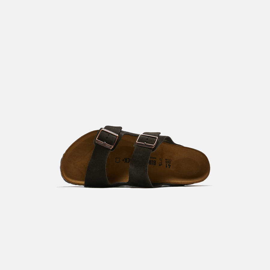 Beige Men Kith Birkenstock Arizona Suede Sandals | 7162-ZWKSQ