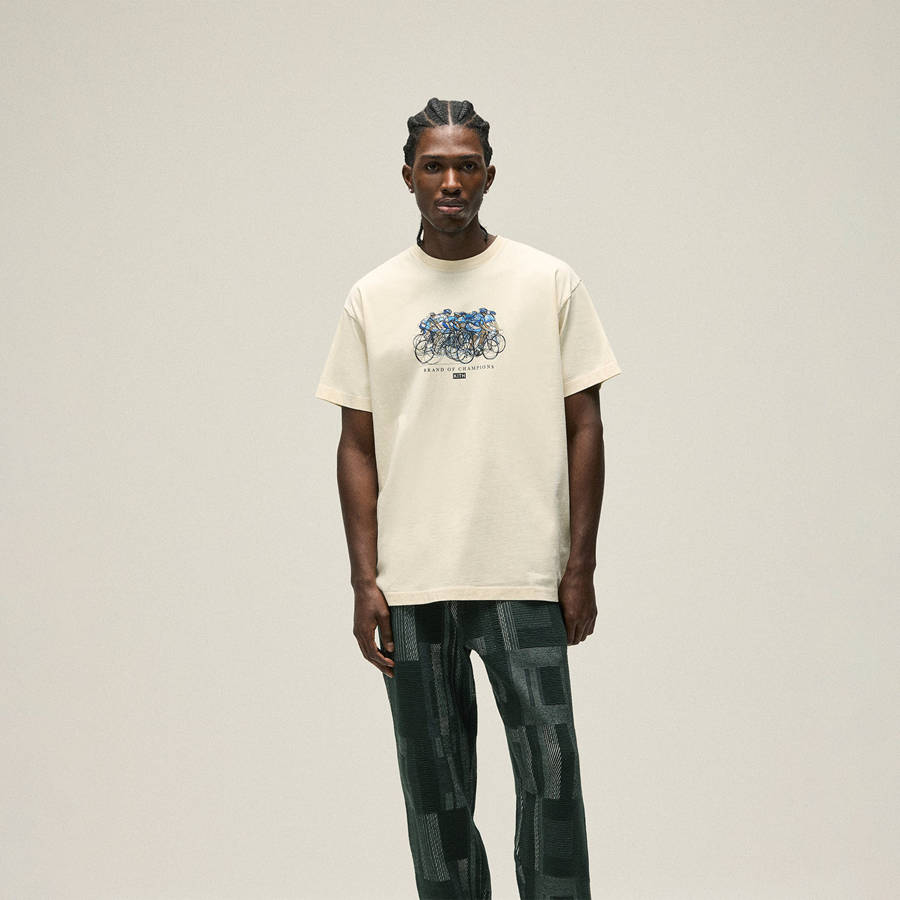 Beige Men Kith Brand of Champions T-Shirt | 5438-WHPGS