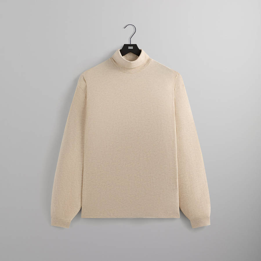 Beige Men Kith Cortland Turtleneck Shirts | 5462-UFYMT