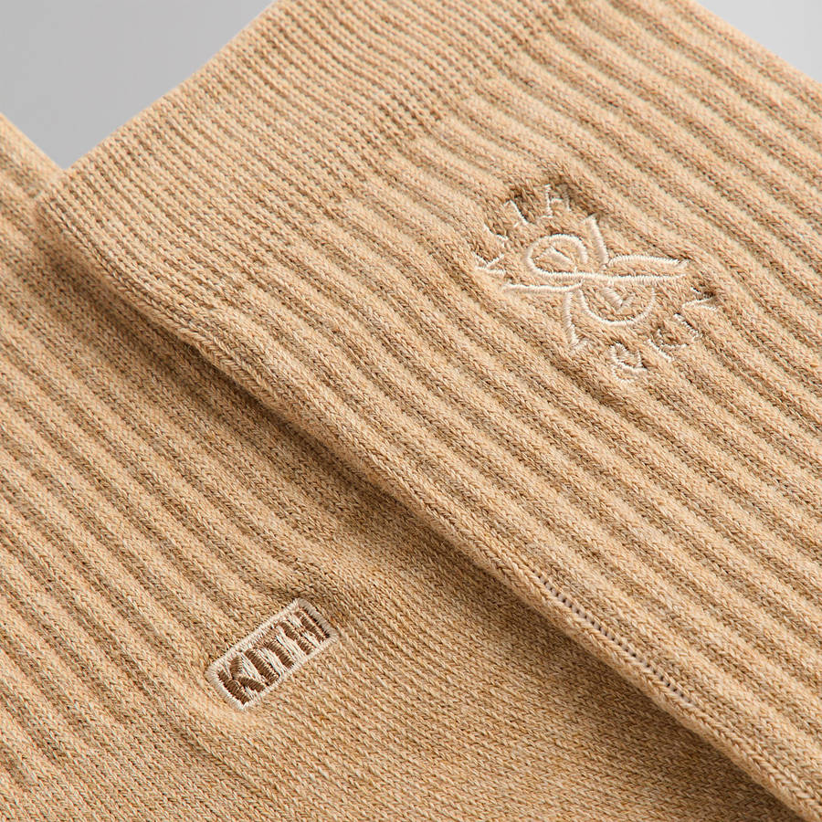Beige Men Kith Crest Socks | 1968-LKJCE