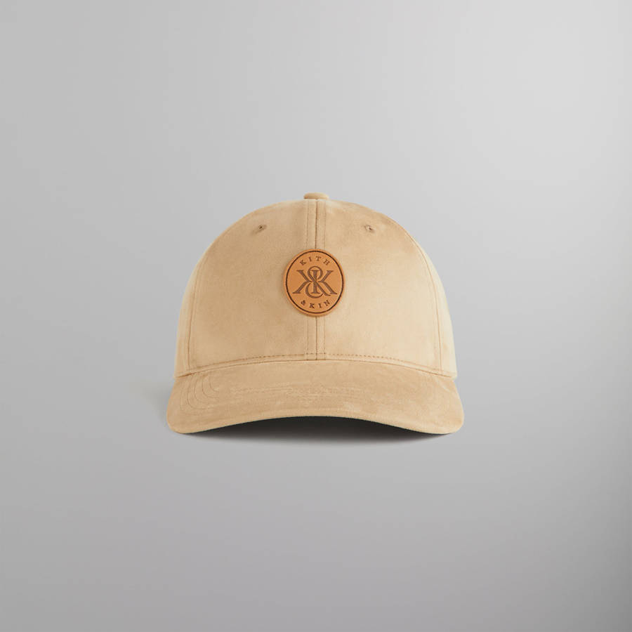 Beige Men Kith Microsuede Aaron Classic Cap | 6598-ITNXR