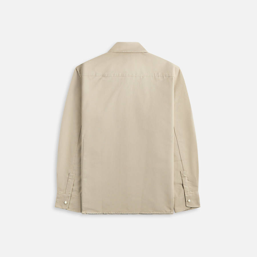 Beige Men Kith Our Legacy Frontier Lucid Pistachio Rural Wool Shirts | 5792-CFEJY
