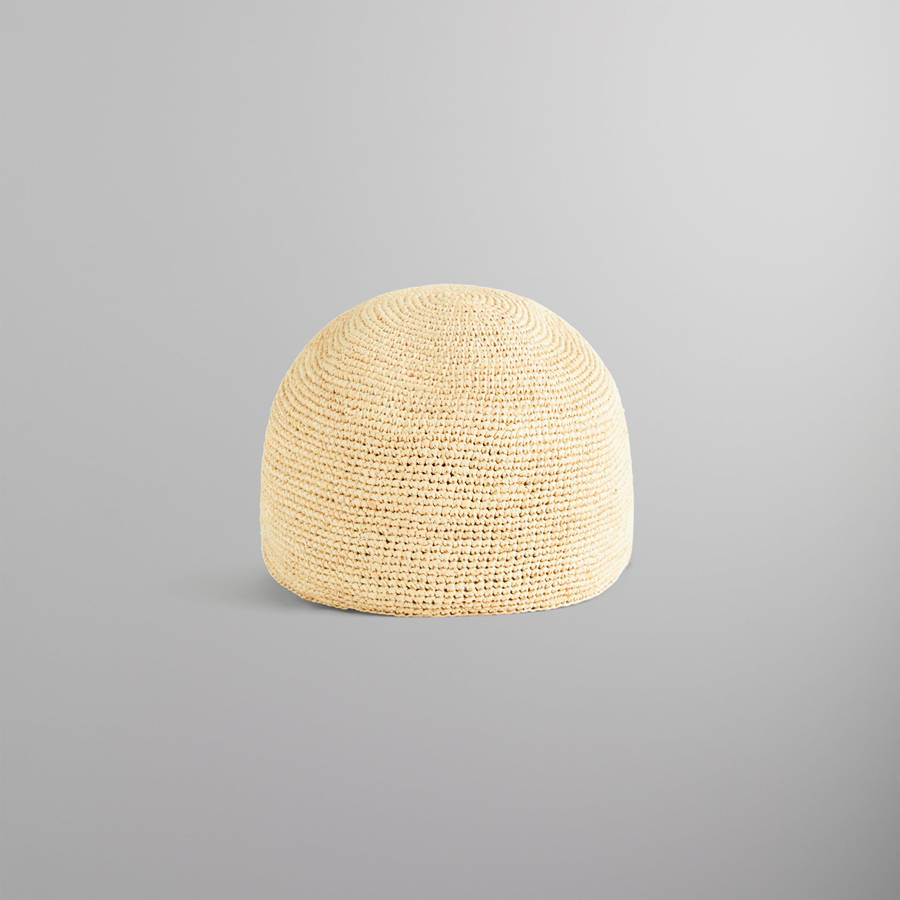 Beige Men Kith Raffia Cap | 3614-OHRLP