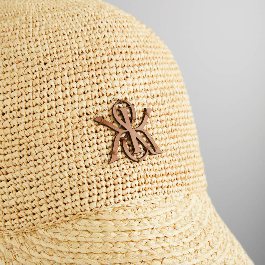 Beige Men Kith Raffia Cap | 3614-OHRLP