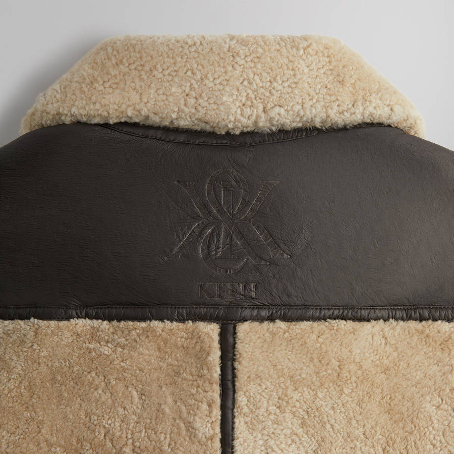 Beige Men Kith Shearling Lucian Jackets | 9108-EFUTV