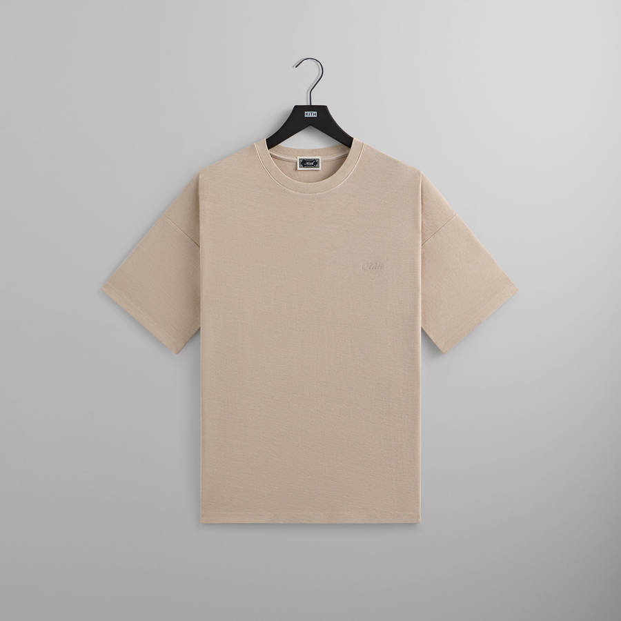 Beige Men Kith Slub Jersey Bishop T-Shirt | 9652-XABTO
