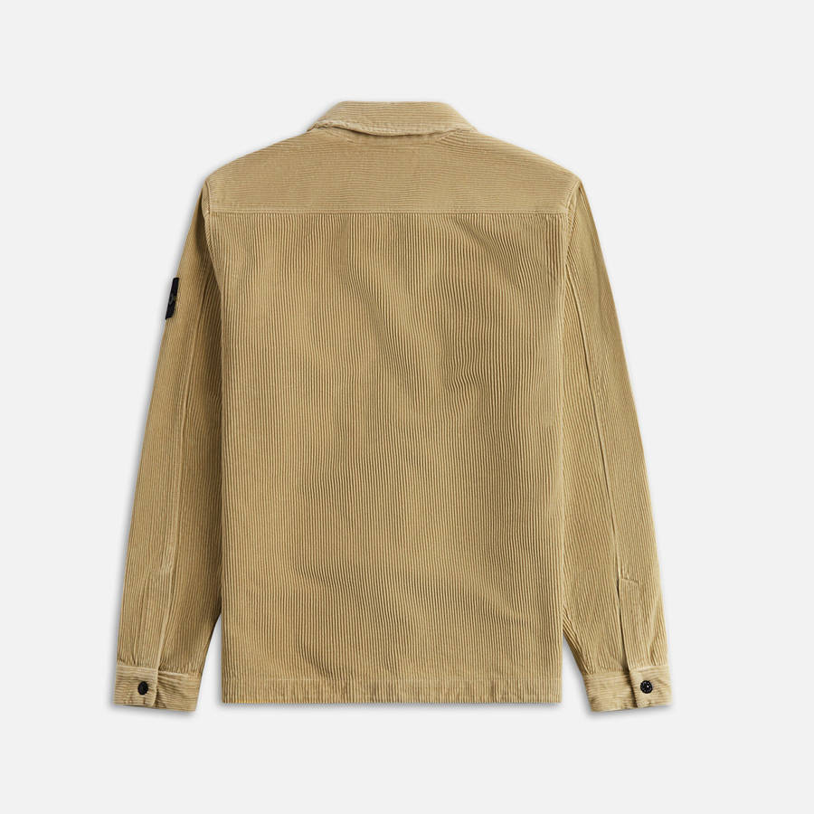 Beige Men Kith Stone Island Corduroy Overshirt Jackets | 5182-SXMHF