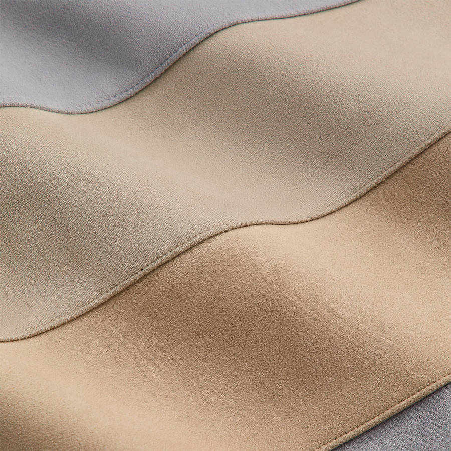 Beige Men Kith Stripe Microsuede Tanner Pullover Sweatshirts | 1845-UIAQW