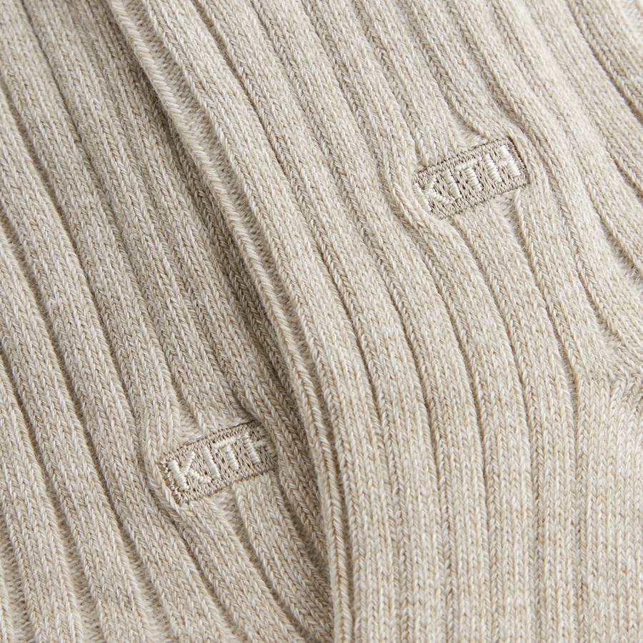 Beige Men Kith Three Pack Mixed Cotton Socks | 7845-FXJQI