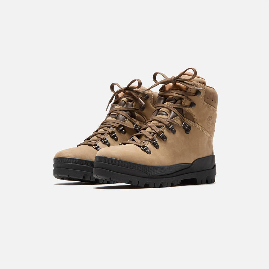 Beige Men Kith Timberland Mid Lace-Up Waterproof Hiking Boots | 7361-BQGFN