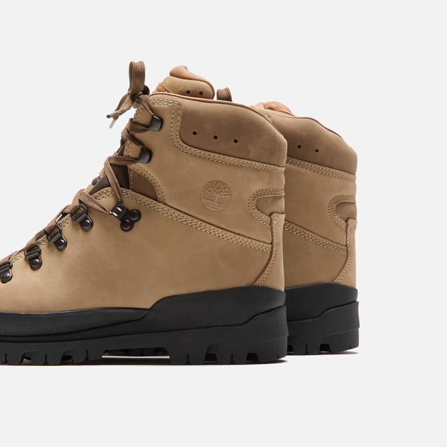 Beige Men Kith Timberland Mid Lace-Up Waterproof Hiking Boots | 7361-BQGFN