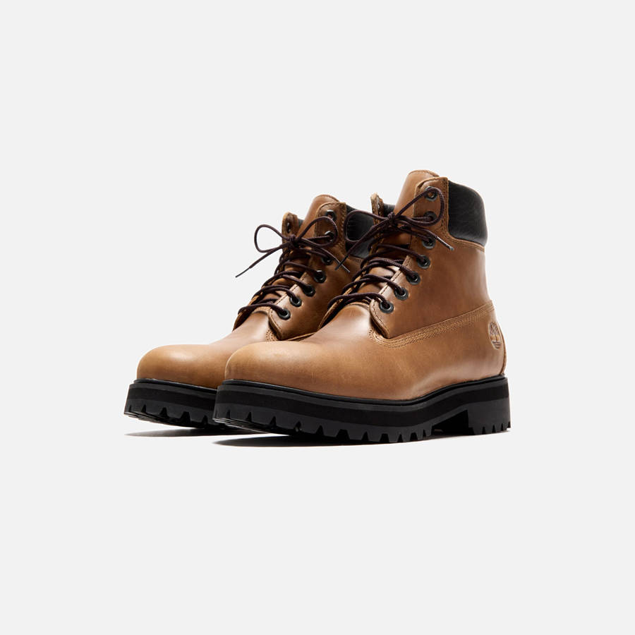 Beige Men Kith Timberland Premium 6IN Lace Gore-tex Medium Boots | 8905-QACUD