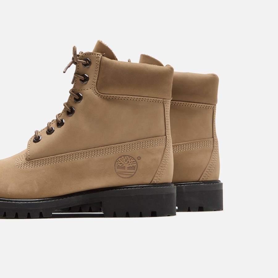 Beige Men Kith Timberland Premium 6IN Lace Waterproof Medium Boots | 6952-DHWIY