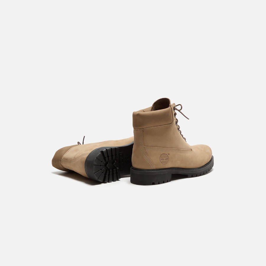 Beige Men Kith Timberland Premium 6IN Lace Waterproof Medium Boots | 6952-DHWIY