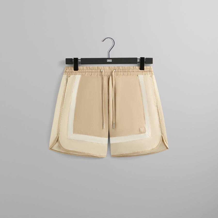 Beige Men Kith Washed Dylan Shorts | 0342-OWJDL