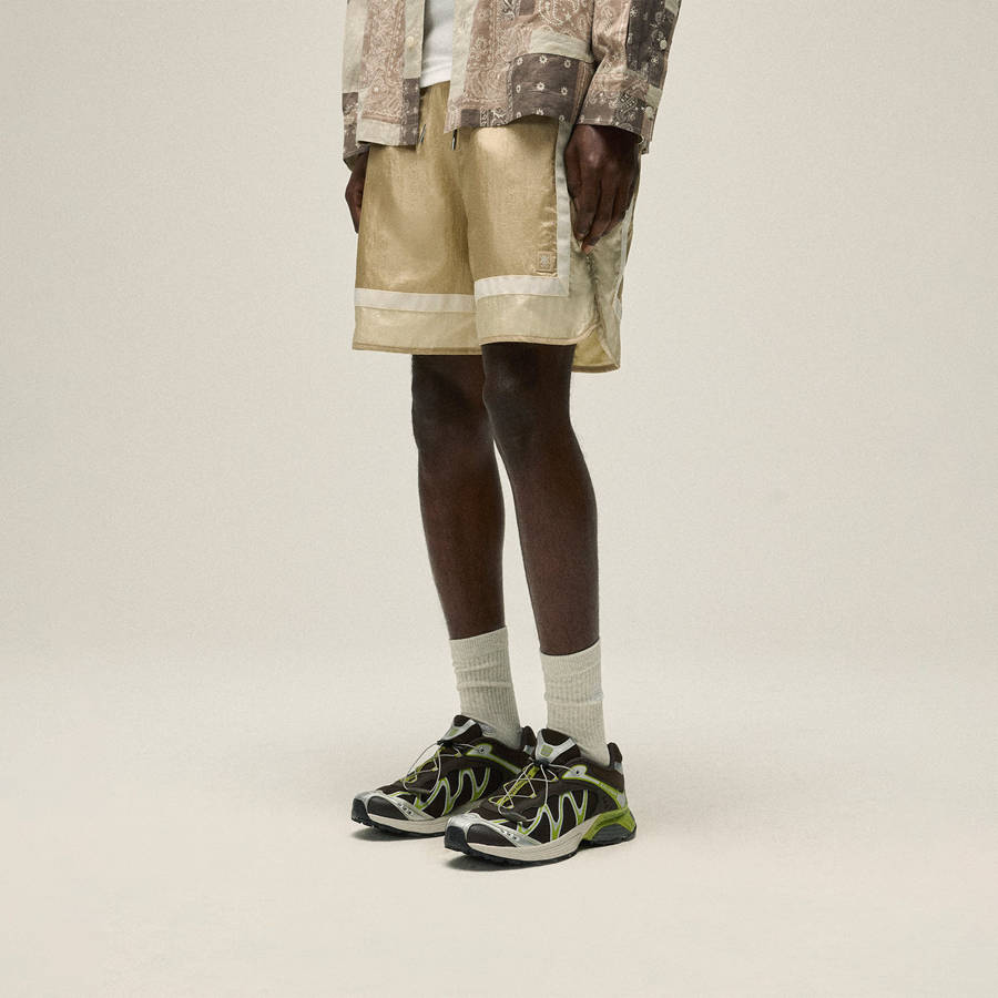 Beige Men Kith Washed Dylan Shorts | 0342-OWJDL