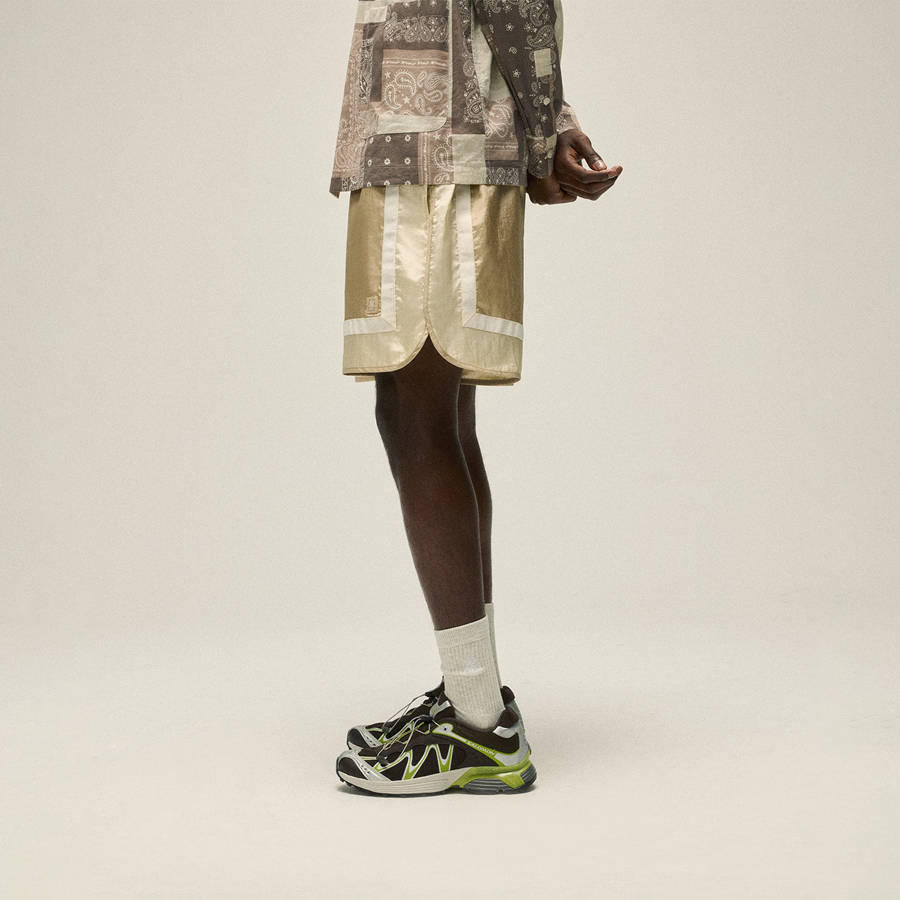 Beige Men Kith Washed Dylan Shorts | 0342-OWJDL