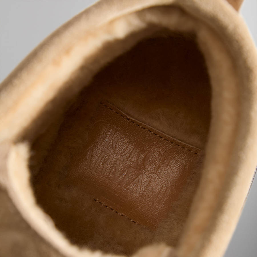 Beige Men Kith and Giorgio Armani Chukka Boots | 2045-PCSRI