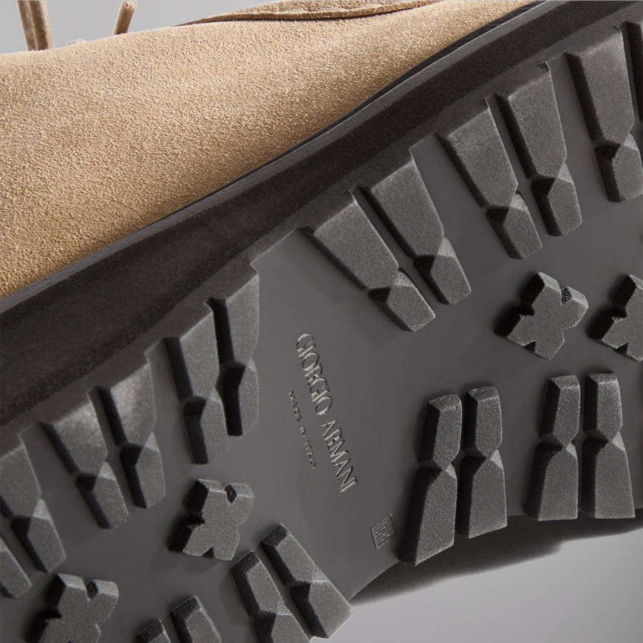 Beige Men Kith and Giorgio Armani Chukka Boots | 2045-PCSRI