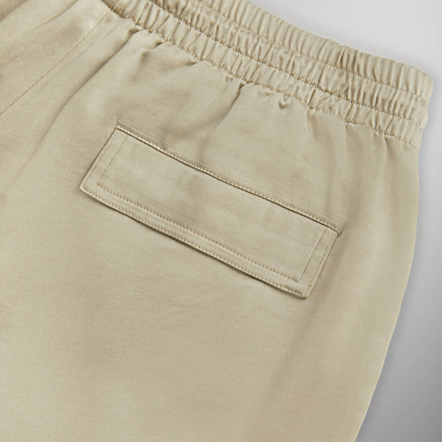 Beige Men Kith and Kin Washed Satin Kelvin Parachute Pants | 5730-VZNAJ