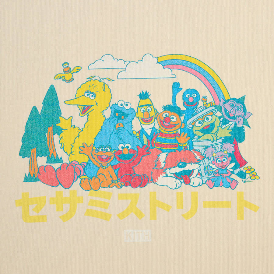 Beige Men Kith for Sesame Street Camp Vintage T-Shirt | 2680-NAZGQ
