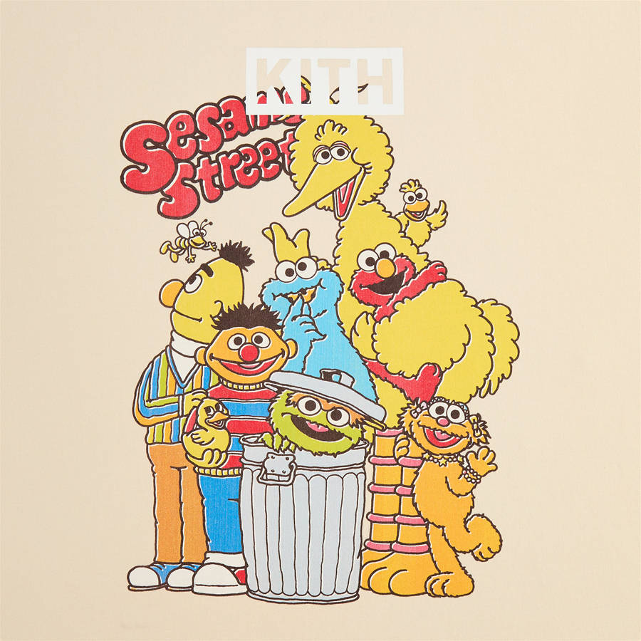 Beige Men Kith for Sesame Street Vintage T-Shirt | 1263-KXCSN