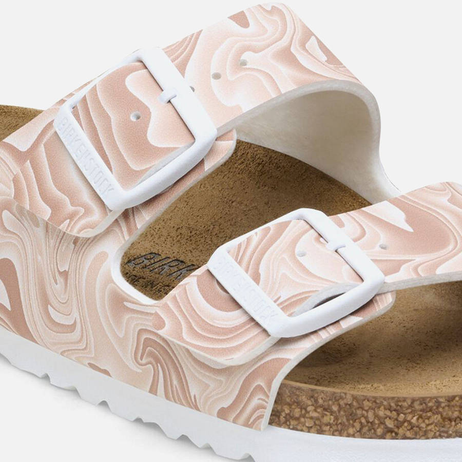Beige Women Kith Birkenstock Arizona Birko-Flor Sneakers | 7960-ZFWTP