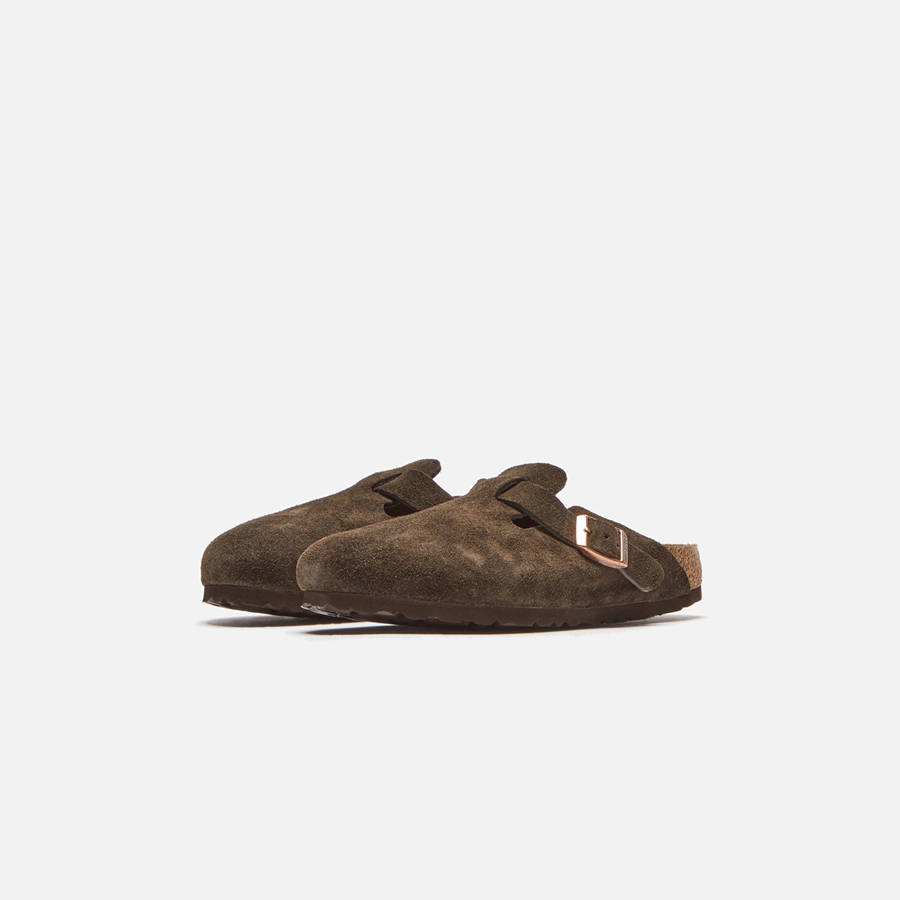 Beige Women Kith Birkenstock WMNS Boston Mules | 2593-ANHBZ