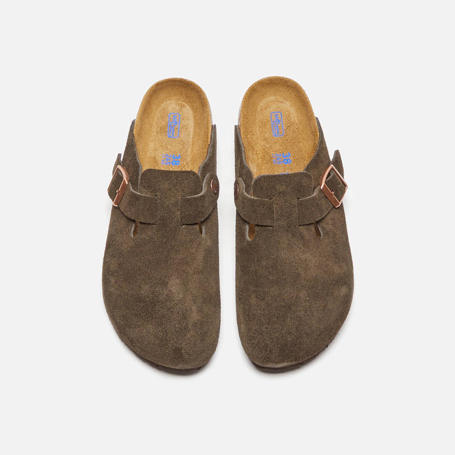 Beige Women Kith Birkenstock WMNS Boston Mules | 2593-ANHBZ