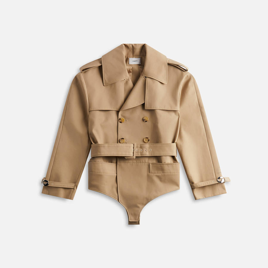 Beige Women Kith Coperni Body Trench Shirts | 1904-YHRTG
