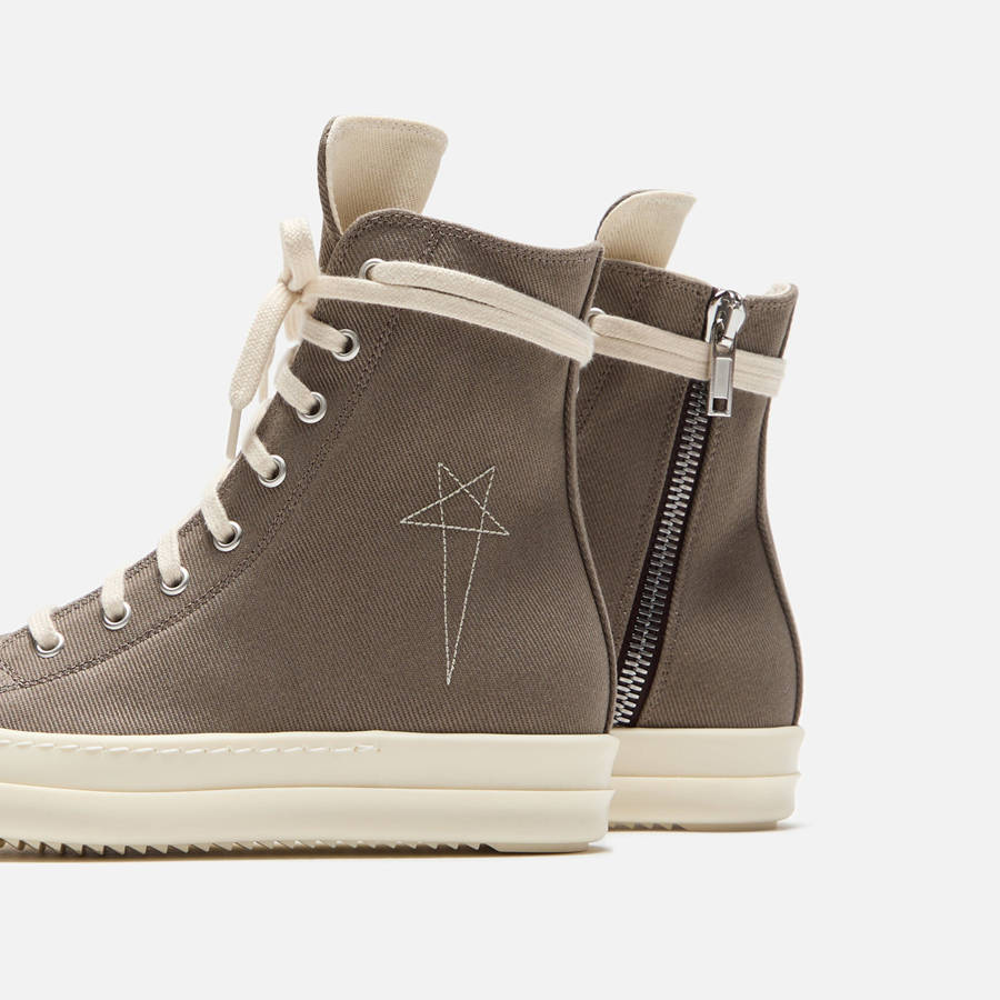 Beige Women Kith Rick Owens WMNS DRKSHDW High Sneakers | 4027-MTLSZ