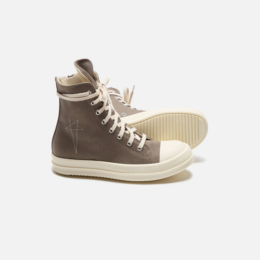 Beige Women Kith Rick Owens WMNS DRKSHDW High Sneakers | 4027-MTLSZ
