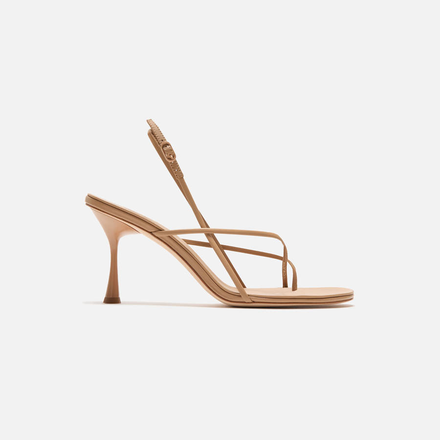 Beige Women Kith Studio Amelia The Barbella 90 Heels | 3072-QABVS