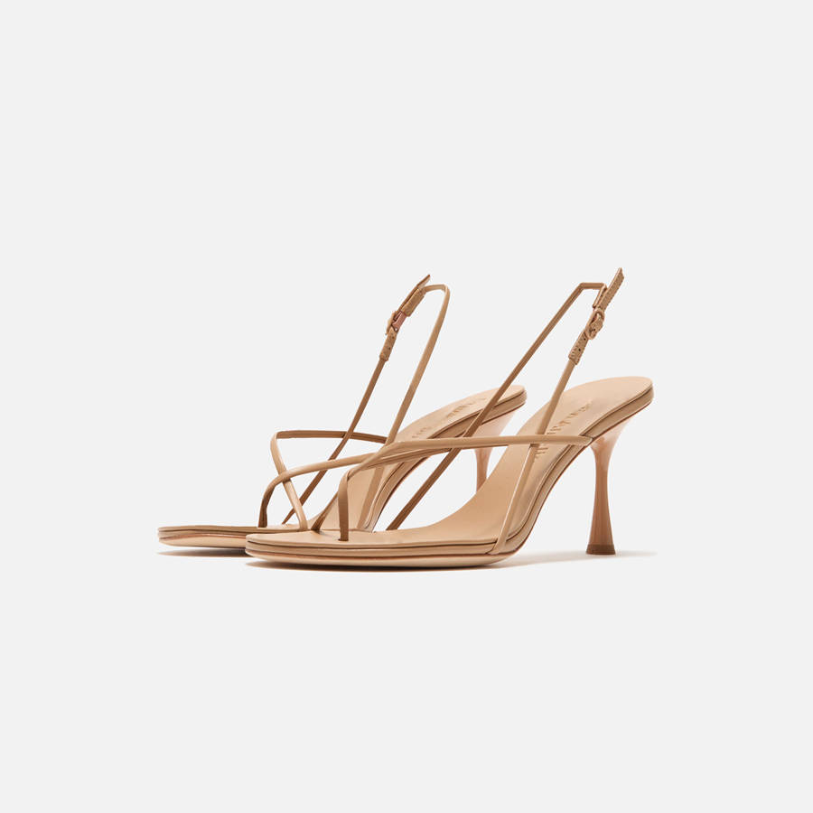 Beige Women Kith Studio Amelia The Barbella 90 Heels | 3072-QABVS