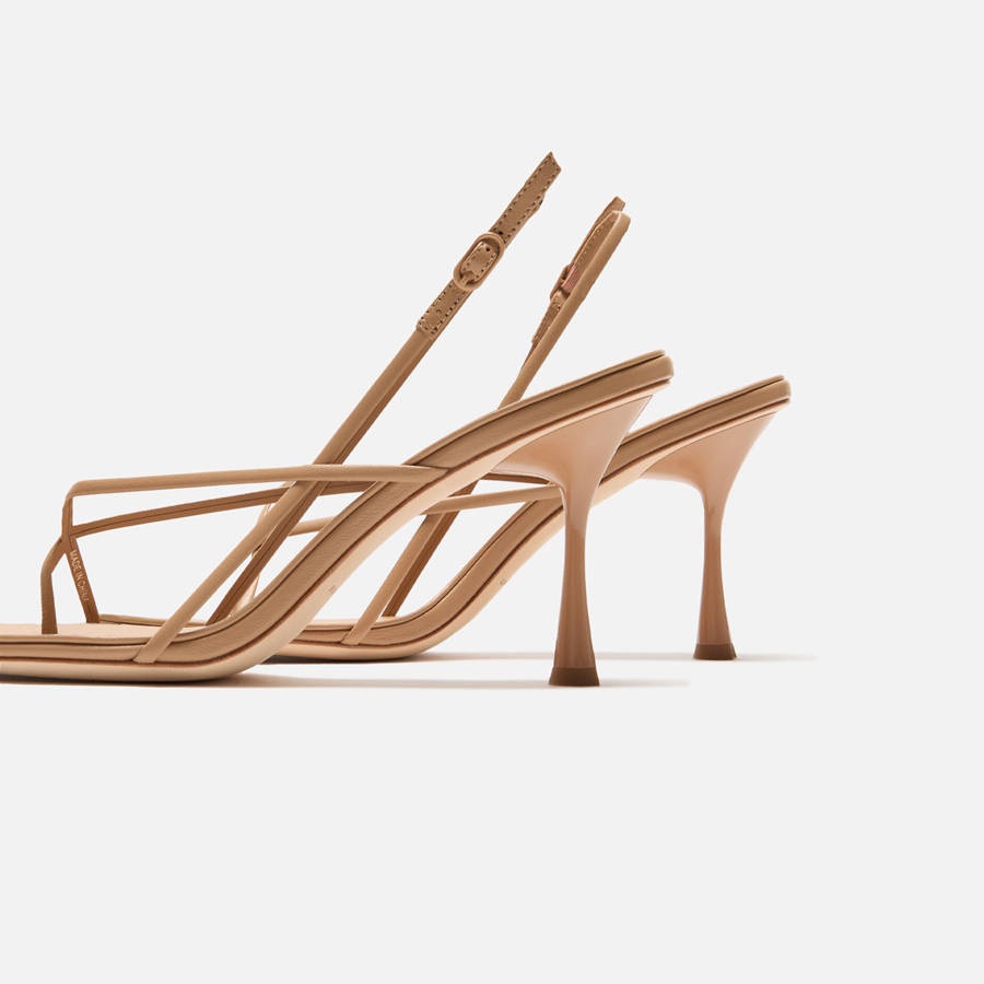 Beige Women Kith Studio Amelia The Barbella 90 Heels | 3072-QABVS