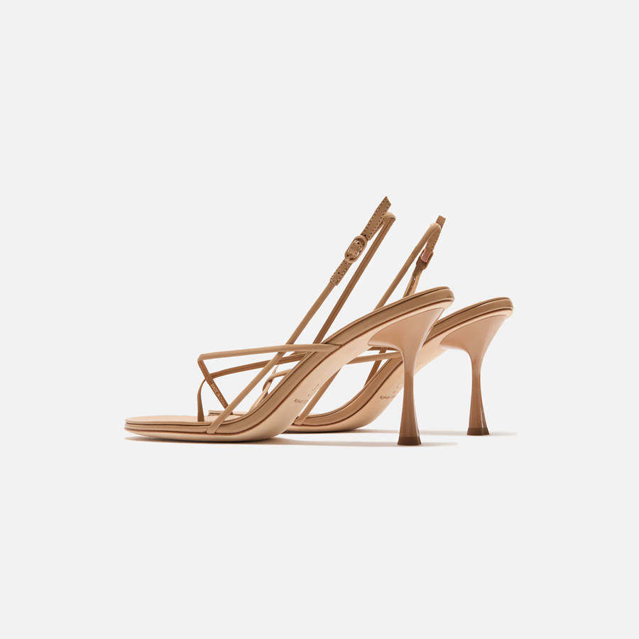 Beige Women Kith Studio Amelia The Barbella 90 Heels | 3072-QABVS