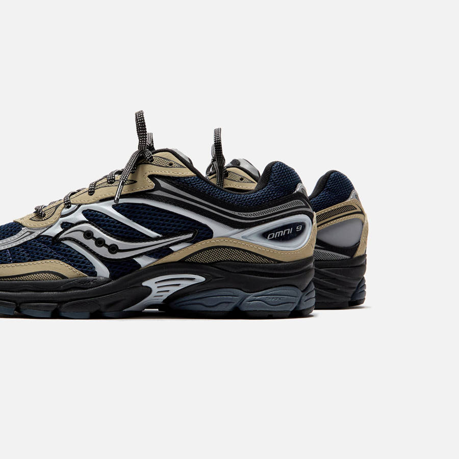 Beige / Blue Men Kith Saucony Progrid Omni 9 Sneakers | 9718-FXJDT