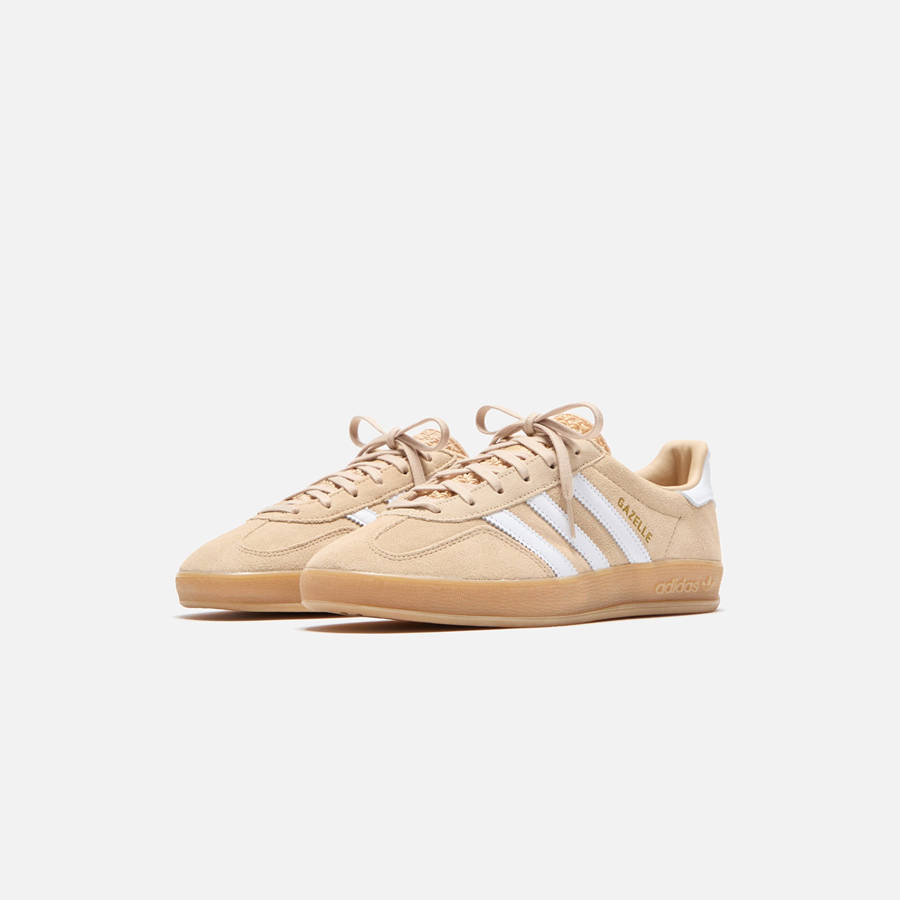 Beige / White Women Kith adidas WMNS Gazelle Indoor Sneakers | 1235-ZOCBD