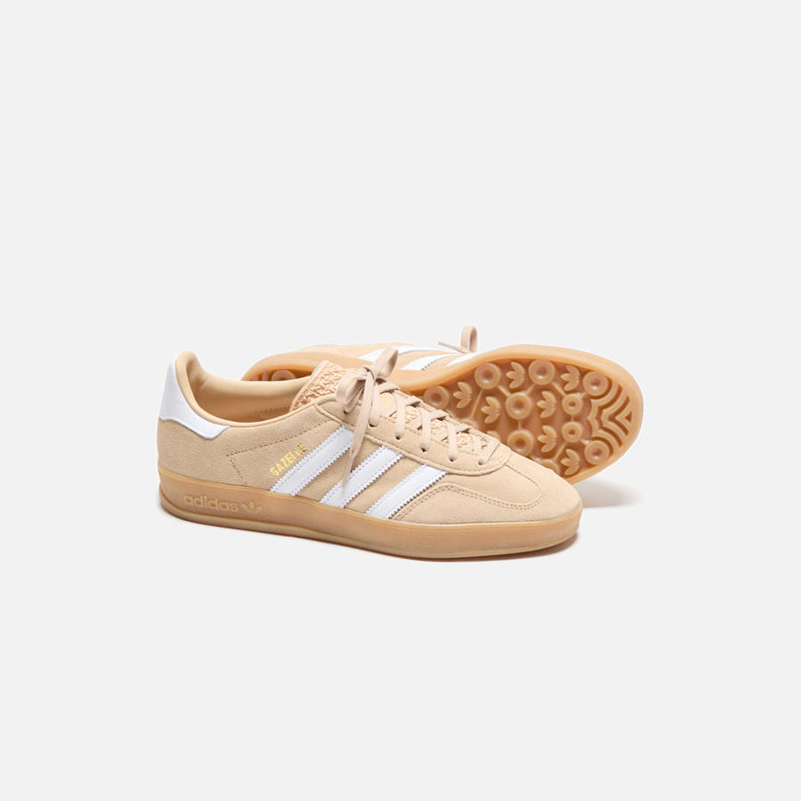 Beige / White Women Kith adidas WMNS Gazelle Indoor Sneakers | 1235-ZOCBD