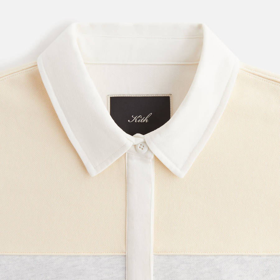Beige / White / Grey Women Kith Emery New York Rugby Shirts | 9381-ZCUHE