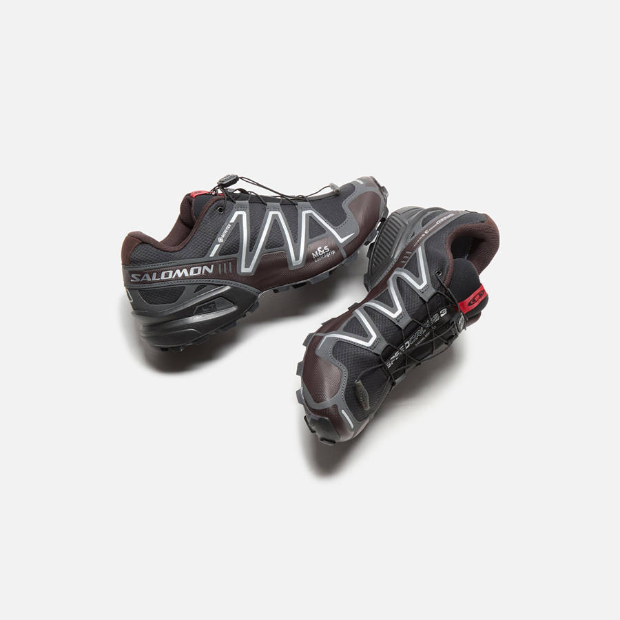 Black Coffee Men Kith Salomon Speedcross 3 GTX Sneakers | 0162-JIFBY