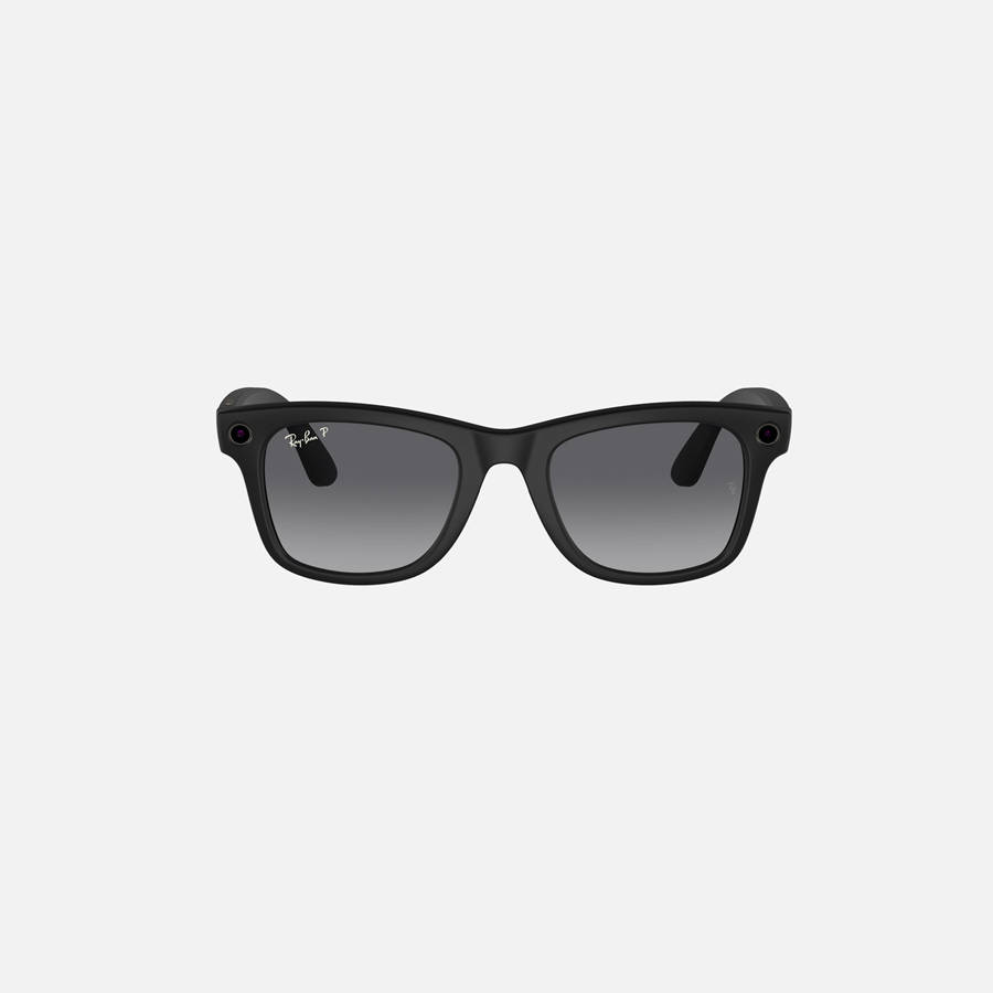 Black Deep Grey Men Kith Ray Ban Meta Wayfarer Sunglasses | 6852-TYNXJ