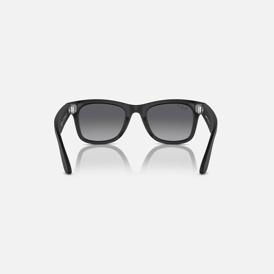 Black Deep Grey Men Kith Ray Ban Meta Wayfarer Sunglasses | 6852-TYNXJ