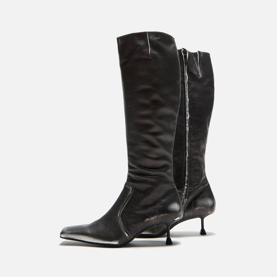 Black Grey Women Kith Miista Vikki Tall Boots | 1893-ZIWKQ