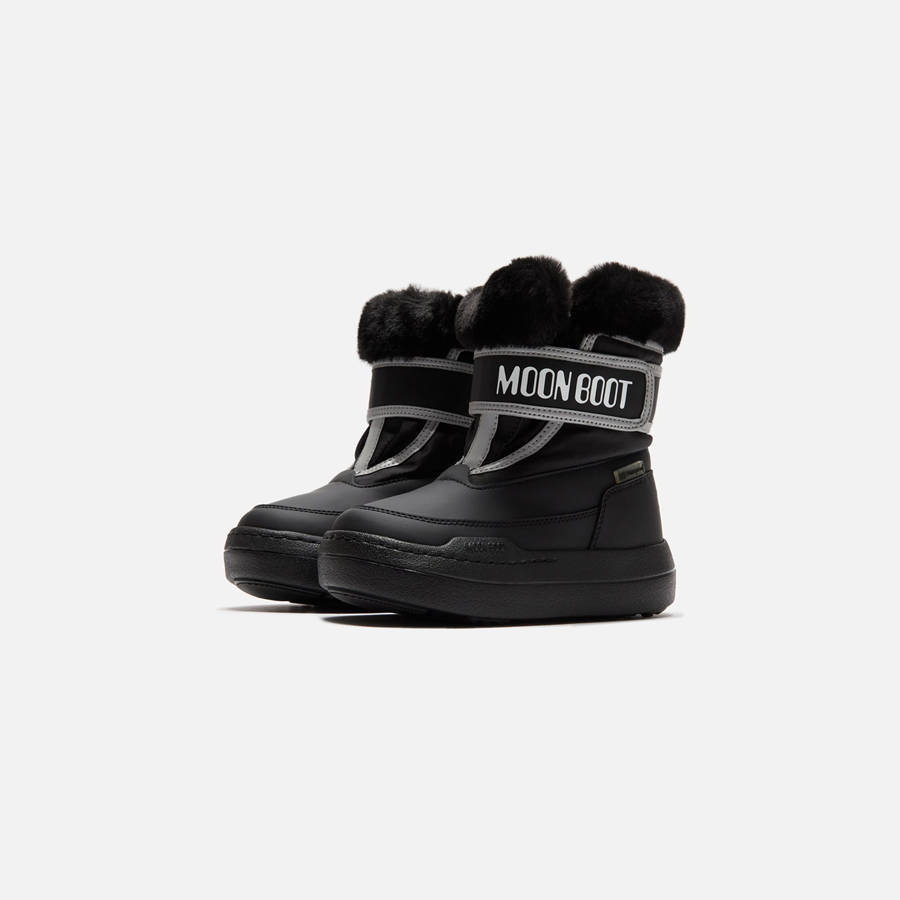 Black Kids' Kith Moon Park Strap Boots | 9823-TUHDE