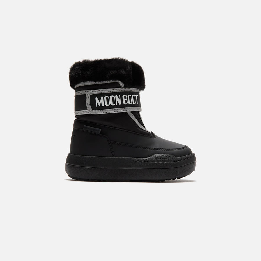 Black Kids\' Kith Moon Park Strap Boots | 9823-TUHDE