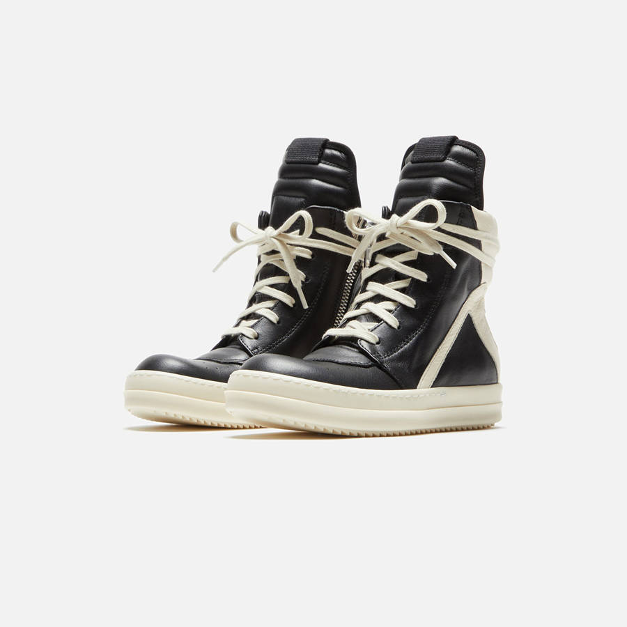 Black Kids' Kith Rick Owens Geobasket Sneakers | 1460-PGBXV
