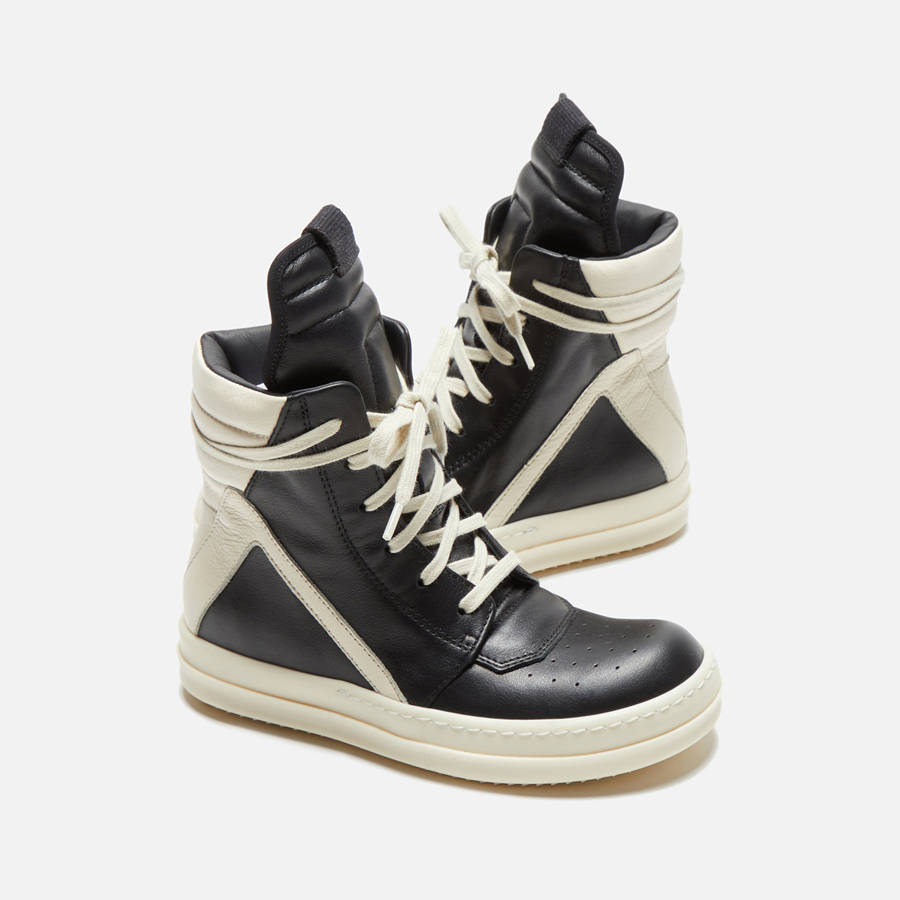 Black Kids' Kith Rick Owens Geobasket Sneakers | 1460-PGBXV