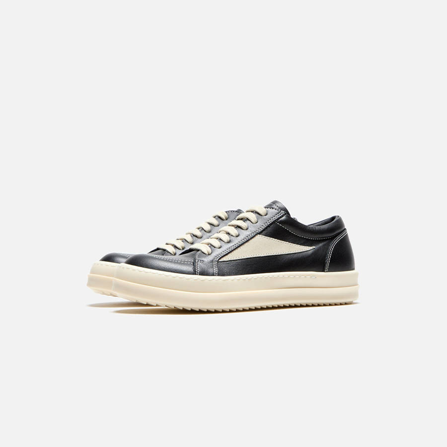 Black Kids' Kith Rick Owens Scarpe Pelle Vintage Sneakers | 6539-UXQTG