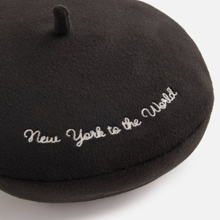 Black Kids' Kith Wool Beret Headwear | 1809-LPGNH